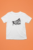 Koşu Baskılı Unisex Beyaz Çocuk Tişört - Tshirt
