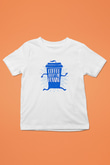Koşu Baskılı Unisex Beyaz Çocuk Tişört - Tshirt