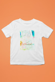 Koşu Baskılı Unisex Beyaz Çocuk Tişört - Tshirt