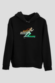 Koşu - Running Baskılı Unisex Siyah Hoodie