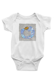Kova Burcu Baskılı Beyaz Unisex Bebek Body - Zıbın
