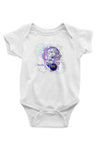 Kova Burcu Baskılı Beyaz Unisex Bebek Body - Zıbın