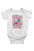 Kova Burcu Baskılı Beyaz Unisex Bebek Body - Zıbın