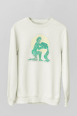 Kova Burcu Baskılı Beyaz Unisex Sweatshirt