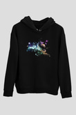 Kozmolog Siyah Unisex Kapşonlu Sweatshirt
