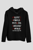 Kozmolog Siyah Unisex Kapüşonlu Sweatshirt
