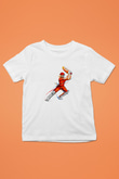 Kriket Baskılı Unisex Beyaz Çocuk Tişört - Tshirt