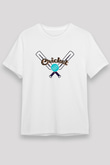 Kriket Baskılı Unisex Beyaz Tişört - Tshirt