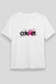 Kriket Baskılı Unisex Beyaz Tişört - Tshirt