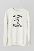 Kriket Baskılı Unisex Ekru Sweatshirt