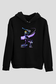 Kriket - Cricket Baskılı Unisex Siyah Hoodie