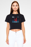 KSHMR Siyah  Crop Top Tişört