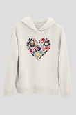 Kuaför Beyaz Unisex Kapşonlu Sweatshirt