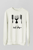 Kuaför Beyaz Unisex Sweatshirt