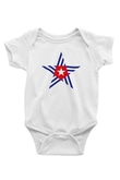 Küba Baskılı Beyaz Unisex Bebek Body - Zıbın