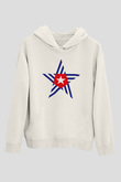 Küba Beyaz Unisex Kapşonlu Sweatshirt