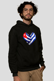 Küba Siyah Unisex Hoodie
