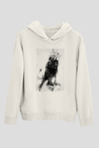 Kükreyen AslanBeyaz  Unisex Hoodie