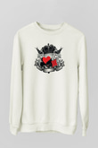 Kumarbaz Beyaz Unisex Sweatshirt