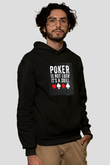 Kumarbaz Siyah Unisex Kapüşonlu Sweatshirt