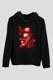 Kung Fu PandaSiyah  Unisex Hoodie