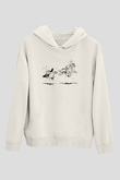 Kung Fu Temalı Beyaz  Unisex Hoodie