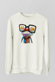 Kurbağa Beyaz Unisex Sweatshirt