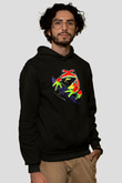 Kurbağa Siyah Unisex Hoodie