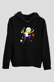 Kurbağa Siyah Unisex Hoodie