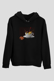 Kurbağa Siyah Unisex Hoodie