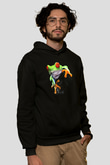 Kurbağa Siyah Unisex Hoodie