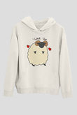 Kurban Bayramı Baskılı Beyaz Unisex Kapüşonlu Sweatshirt