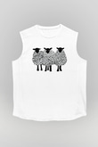 Kurban Bayramı Baskılı Beyaz Unisex Kolsuz Tişört - Tshirt