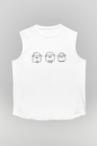 Kurban Bayramı Baskılı Beyaz Unisex Kolsuz Tişört - Tshirt