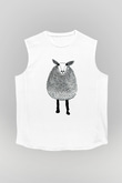 Kurban Bayramı Baskılı Beyaz Unisex Kolsuz Tişört - Tshirt