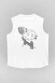 Kurban Bayramı Baskılı Beyaz Unisex Kolsuz Tişört - Tshirt