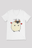 Kurban Bayramı Baskılı Beyaz Unisex V Yaka Tişört - Tshirt