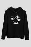 Kurban Bayramı Baskılı Unisex Siyah Hoodie