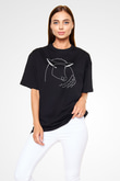 Kurban Bayramı Baskılı Unisex Siyah Oversize Tişört - Tshirt