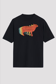 Kurban Bayramı Baskılı Unisex Siyah Oversize Tişört - Tshirt
