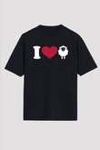 Kurban Bayramı Baskılı Unisex Siyah Oversize Tişört - Tshirt