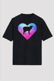 Kurban Bayramı Baskılı Unisex Siyah Oversize Tişört - Tshirt