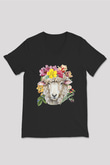 Kurban Bayramı Baskılı Unisex Siyah V Yaka Tişört - Tshirt