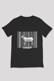 Kurban Bayramı Baskılı Unisex Siyah V Yaka Tişört - Tshirt