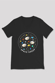 Kurban Bayramı Baskılı Unisex Siyah V Yaka Tişört - Tshirt