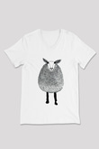 Kurban Bayramı Baskılı Unisex Siyah V Yaka Tişört - Tshirt