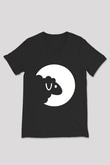 Kurban Bayramı Baskılı Unisex Siyah V Yaka Tişört - Tshirt