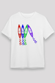 Kürek Baskılı Unisex Beyaz Tişört - Tshirt