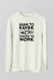 Kürek Baskılı Unisex Ekru Sweatshirt