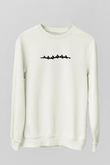 Kürek Baskılı Unisex Ekru Sweatshirt
